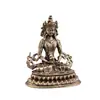 Buda de la Longevidad de Xizang Latón Mesa Ofrenda Estatua Religiosa Vintage Estatua de Buda Bodhisattva Artesanías de Cobre Creativas Adorno