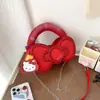 Bolsa Formato Laço Fofo de Desenho Animado, Bolsa de Mão Exquisita com Estampa de Cachorro Xadrez, Mochila Pequena Doce e Leve para Meninas