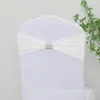 Funda para silla sin nudos, termoadhesiva, con lazo de flores y pedrería, con banda elástica y pedrería, ideal para bodas, eventos y comercio exterior.