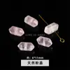 Jingdian Jewelry Cristal Natural Coluna Hexagonal Dupla Ponta Contas Soltas Acessórios para Pulseira DIY Acessórios Semi-Acabados Fábrica Atacado