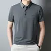 Camiseta de Manga Corta de Verano para Papá de Mediana Edad, Top con Cuello, Polo Fino para Hombre, Nuevo de Verano 553