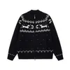 Cárdigan de punto transfronterizo con temática navideña y estampado de perrito, diseño unisex, con un estilo relajado de suéter Fair Isle