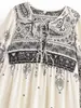 Atacado Verão 2026 Nova Roupa Feminina Estilo Europeu e Americano com Franjas Estampadas e Vestido Boho Soltinho 8948