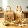 Bolsa Térmica para Llevar Comida Ligera, Té de Burbujas, Catering, Postre, Bolsa Portátil de Empaque, Papel de Aluminio, Empaque de Tela No Tejida Engrosada, Uso Comercial