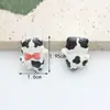 Oso de Peluche con Lazo 3D Estampado de Dibujos Animados Aleación Agujero Recto Accesorios para Cadena de Teléfono Llavero DIY