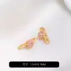 Placa de Oro de 14K Zircón Estrella de Cinco Puntas Cierre de Tres Filas Separador Hecho a Mano DIY Pulsera de Cristal Perla Accesorios de Joyería con Cuentas