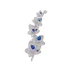 Broche de Hoja de Arce Lujoso y Elegante para Mujer, Pin de Rama de Flor de Zirconia Microincrustada de Lujo Ligero de Alta Gama, Accesorio para Ropa