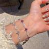 Pulsera cuadrada de circonita de diamantes completos de diseño de alta gama JOJOACC 2024 cuerda de mano delicada y fresca pequeña cuerda de mano para mujer