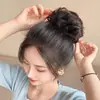 Peluca cabeza de bola pelo rizado anillo de pelo rizado anillo de pelo real esponjoso forma de cabeza plana flor soporte cabeza de mujer realista rizador de pelo de flor