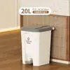 Papelera grande para el hogar, tamaño grande, con tapa, tipo pedal, comercial, operada con el pie, para clasificar basura en la cocina, hotel, oficina