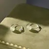Pendientes Nuevos de Jade Sintético 2025 S999 Pendientes de Gama Alta de Nicho para Orejas Perforadas, Pendientes Versátiles
