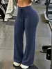 Calça Feminina com Cinto Venda Quente E-commerce Transfronteiriço Tamanho Europeu Calça Reta de Alta Elasticidade Adequada para Esportes ao Ar Livre e Uso Diário