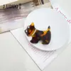 Presilha de Cabelo Bico de Pato de Acetato Estilo Francês para Filhote com Estampa de Leopardo para Meninas, Presilha Doce para Bebê, Presilha para Franja, Acessório de Cabelo Simples