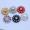 Porta-brocas costurado à mão girassol bandeja de flor de plástico broca de ponto sapatos de casamento bolsa acessórios decorativos incrustação de borda de broca acessórios DIY