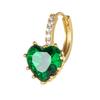 Estilo coreano Novo Amor Cor Zircão Brincos de Fivela de Orelha Leve Luxo Elegante 18K Cor Banhado A Ouro Brincos de Vento Transfronteiriços