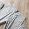 Estación europea verano negocio rectos Algodón pantalones de hombre rectos bolsillo recto juvenil tiro medio no se decoloran finos pantalones casuales