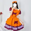 S-4XG Tamanho Grande Roupa de Empregada de Quatro Cores Exportação Grande Laço Vestido Lolita Saia Grande Rosa e Azul Feminina