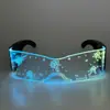 2024 nueva tecnología de gafas plegables barra de gafas luminosas gafas de discoteca gafas de fiesta coloridas transfronterizas
