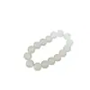Pulsera de Perlas Redondas de Imitación de Jade Blanco Hotan de 10 mm Pulsera Clásica de Vidrio Tienda de Oro Punto Turístico en Vivo Fábrica de Drenaje Outlet