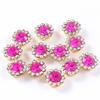 Vendas Diretas da Fábrica Recipiente Girassol Redondo Camada Dupla Flor Diamante DIY Laço Bolsa de Sapato Acessórios de Vestuário Acessórios Diamante Garra