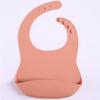 Bolsa de cena de silicona para niños Babero de cena para bebés Bata de silicona impermeable para niños Portátil de silicona Fácil de limpiar