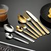 Vajilla de columna romana de acero inoxidable 304 transfronteriza, cuchillo y tenedor para carne, para hotel, hogar, postre, fruta, tenedor, cuchara de café
