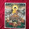 Os oito guardiões da vida passada e presente, o núcleo da pintura Thangka semi-pintado à mão em tela especial