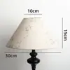 Pantalla de Lino Plisado Pastoral Floral Retro para Lámpara de Piso Colgante de Mesita de Noche de Dormitorio Hotel Accesorios