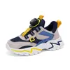 Zapatos para Niños 2026 Primavera Nuevas Zapatillas de Malla Transpirable para Niños Mayores, Zapatos Deportivos para Niños con Hebilla Giratoria, Zapatos de Moda para Niños