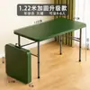 Mesa plegable para exteriores, puesto portátil, mesa de puesto, mesa rectangular simple para el hogar, estudio, mesa y silla, mesa de comedor, mesa larga