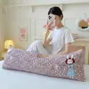 Linda almohada de dibujos animados hecha de terciopelo de leche de alta densidad, larga y especialmente diseñada para que las niñas duerman con ella, extraíble y lavable, adecuada para dormir de lado y abrazar las piernas