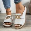 Zapatillas de Verano Nuevas de Alta Calidad para Mujer de Talla Grande con Suela Gruesa Zapatillas de Tiras de Boca de Pez con Suela Gruesa Transfronterizas en Stock
