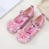 Zapatos Infantiles de la Princesa Elsa Primavera y Otoño Suela Blanda Zapatos de Niña Frozen Cristal para Pequeñas Princesas