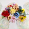Bolsa de Materiales de Flores Artificiales Set de Ramo de Flores Falsas Flor de Ensamblaje Accesorios de Fotografía de Flores Diadema DIY para Minorías Pasador Producción de Flores