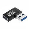 Adaptador USB-TypeC 3.2 Gen2, convertidor U macho a hembra, transmisión de alta velocidad de 10 Gbps, codo en L de 90 grados.