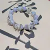 Nuevo Pulsera de Trébol de Cuatro Hojas de la Suerte de Ágata Roja Imitación Diseño de Sentido Nicho Ins para Mujer Pulsera Blanca para Regalos de Novia