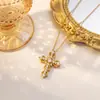[Acero de Titanio] Moda Europea y Americana Collar Completo de Diamantes Cruzado para Mujer Nicho Lujo Accesible Gama Alta Personalizado Cadena de Suéter Joyería