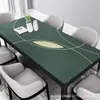 Jogo Americano de Couro Ecológico Estilo Simples Mesa de Jantar Retangular Toalha de Mesa para Mesa de Café à Prova d'Água e Óleo Sem Lavagem
