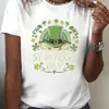 Cruz 1 peça Camiseta Casual Redonda para Mulheres Dia de São Patrício Estampa Geométrica Poliéster