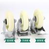 Ruedas blancas para muebles de 3, 4 y 5 pulgadas, ruedas medianas de nailon con dirección direccional, para carrito de comedor, ruedas universales con freno