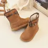 Botas de Neve Baixas Estilo Coreano para Meninas Botas Curtas Inverno 2025 Novo Estilo Botas de Algodão Quentes Forradas com Fleece Uso Dupla Face Botas de Neve Peludas