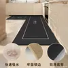 Tapete de Piso para Cocina de Lino Simple Transfronterizo que Absorbe Agua y Aceite, Limpiable con Paño, No Requiere Lavado, Tapete Resistente a Manchas, Tapete de Piso para Cocina a Prueba de Aceite y Resistente a Manchas