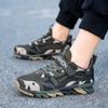 Sapatos para Meninos, Sapatos de Camuflagem de Verão, Tamanhos Médio e Grande para Crianças, Malha Respirável, Camuflagem, Leves, Sapatos para Treinamento Militar de Alunos do Ensino Fundamental, Tênis de Corrida para Crianças
