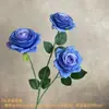 Flores Artificiales con 3 Cabezas de Rosas de Mil Capas para Decoración de Salón de Bodas, Pared de Flores, Guía de Pasillo, Escaparate de Centro Comercial y Materiales de Decoración para Restaurantes