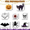 Colgante de Madera de Halloween Calabaza de Madera Fantasma Gatito Araña Murciélago Adorno Colgante de Madera de Halloween Logo