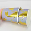 Sereia Bronzeada Conjunto Descartável de Louça para Festa de Aniversário Crianças Menina Bandeja de Papel Decorativa Copo de Papel Guardanapo de Papel Balão