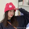 Gorro de Tricô com Ponto Trançado para Outono e Inverno, para Circunferência de Cabeça Grande, Gorro Melão Quente e Espesso, Chapéu Estilo Coreano que Faz o Rosto Parecer Menor
