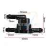 Conector en T para manguera de lavado de parabrisas con válvula antirretorno, adecuado para Lexus, Toyota Corolla, Highlander