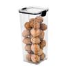 Tarro sellado de plástico transparente de grado alimenticio para almacenamiento de granos de cocina, aperitivos y té seco.