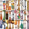 30 Marcapáginas de Dibujos Animados, Lindos Retro Simples Estilo Cuaderno de Notas Materiales Artísticos Creativos, Colección de Tarjetas Marcapáginas de Papel para Lectura